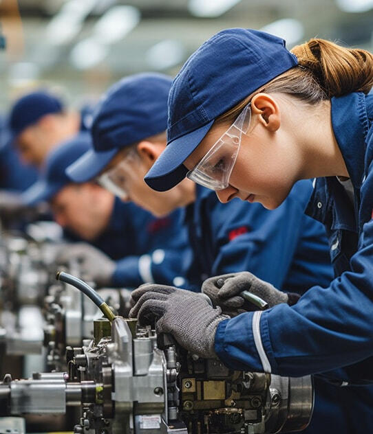 Precisión en ensamblaje electrónico con guantes de protección que permiten destreza fina